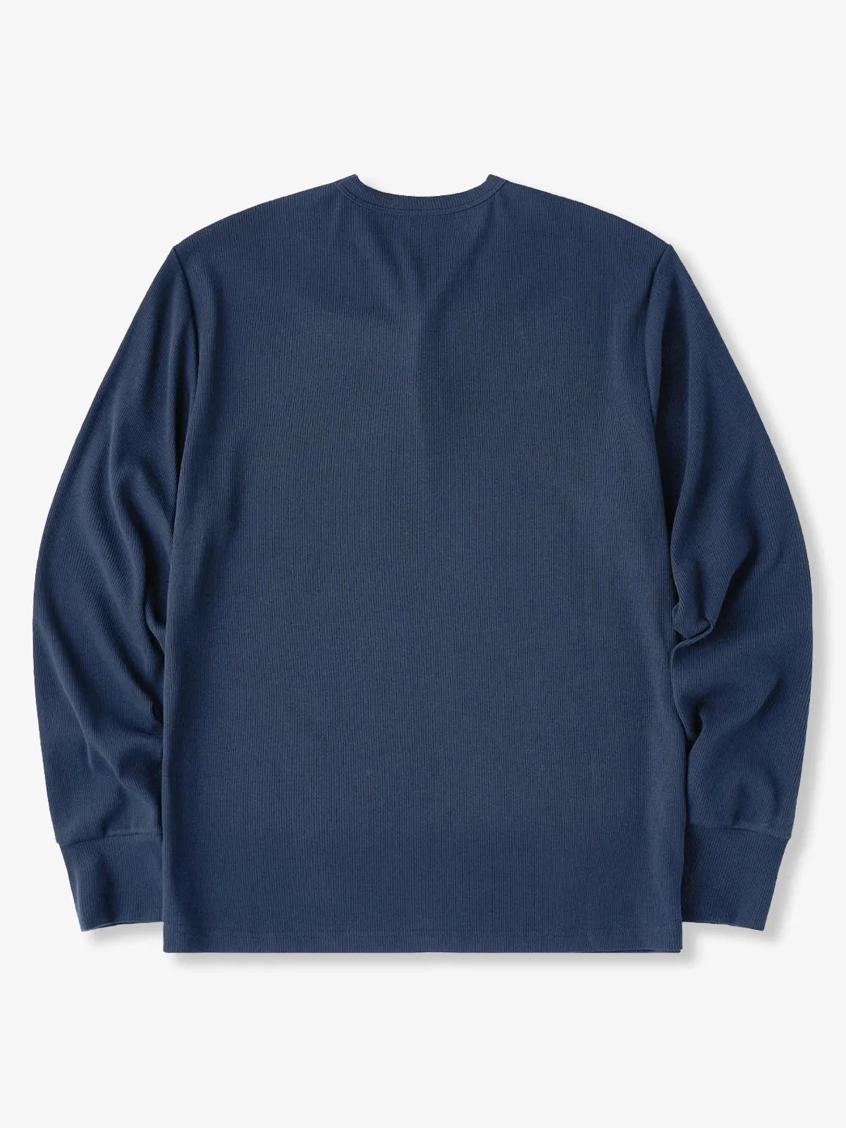 250g Heavyweight Henley Neck Solid Long Sleeve T-Shirt sold by Karaku product image thumbnail 3