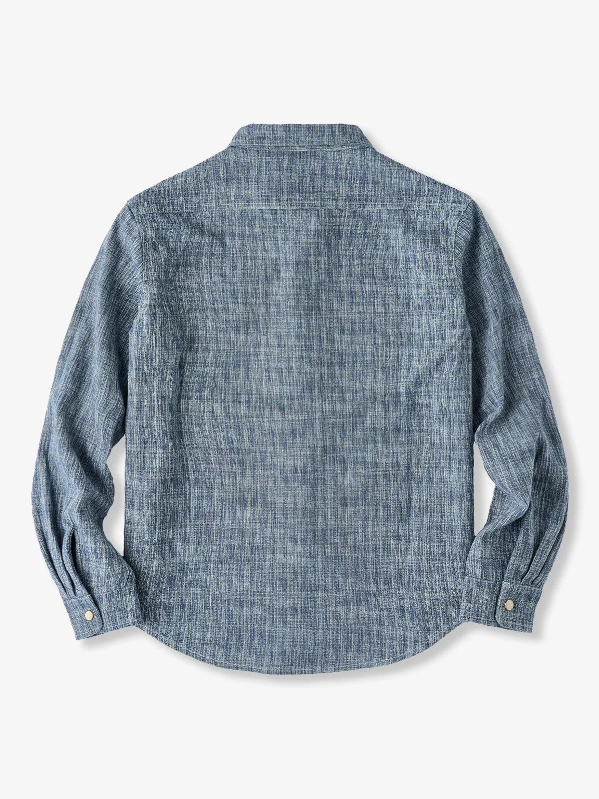 Custom Pearl-Style Buttons Yarn-Dyed Work Shirt with “Karaku” Embroidery sold by Karaku product image thumbnail 2