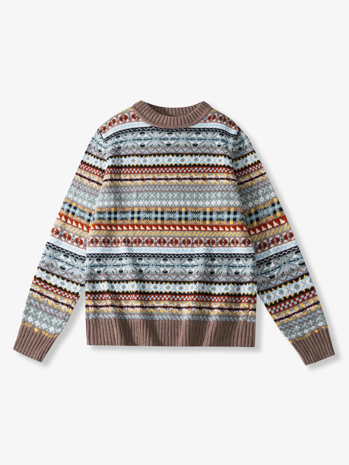 Wool-Blend Fair Isle Jacquard Knit Sweater sold by Karaku