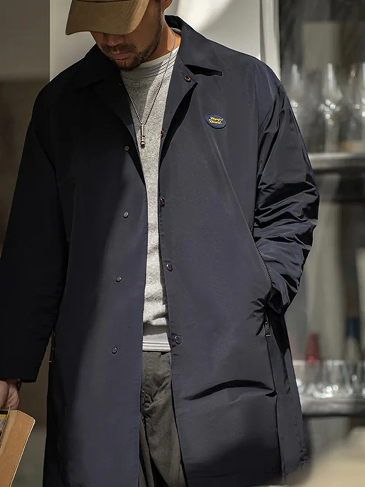 High-Performance Balmacaan Coat with Teflon Wind, Water & Stain Resistance sold by Karaku product image thumbnail 4