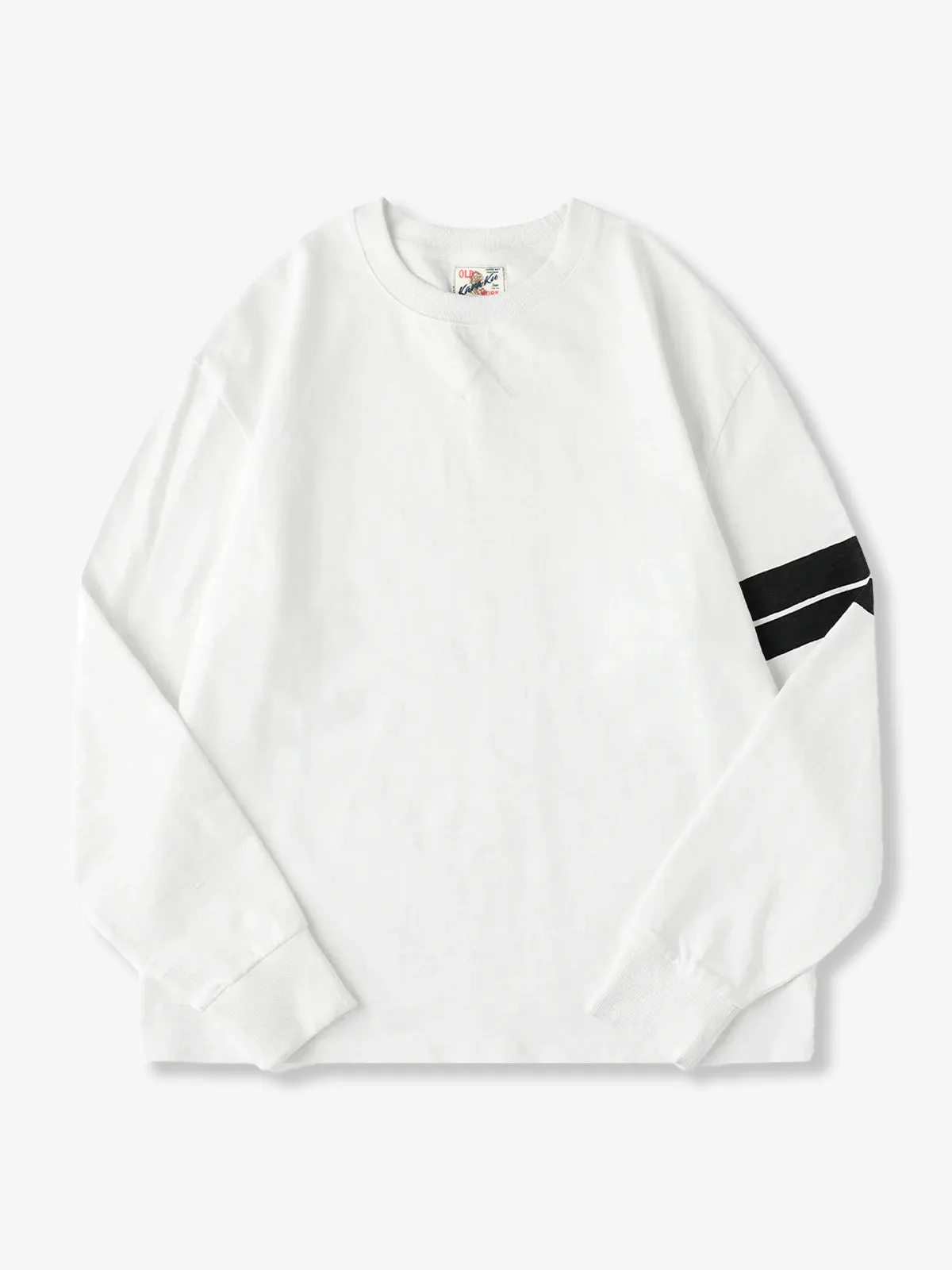 Contrast Sleeve Line Heavyweight Slub Long Sleeve Tee sold by Karaku