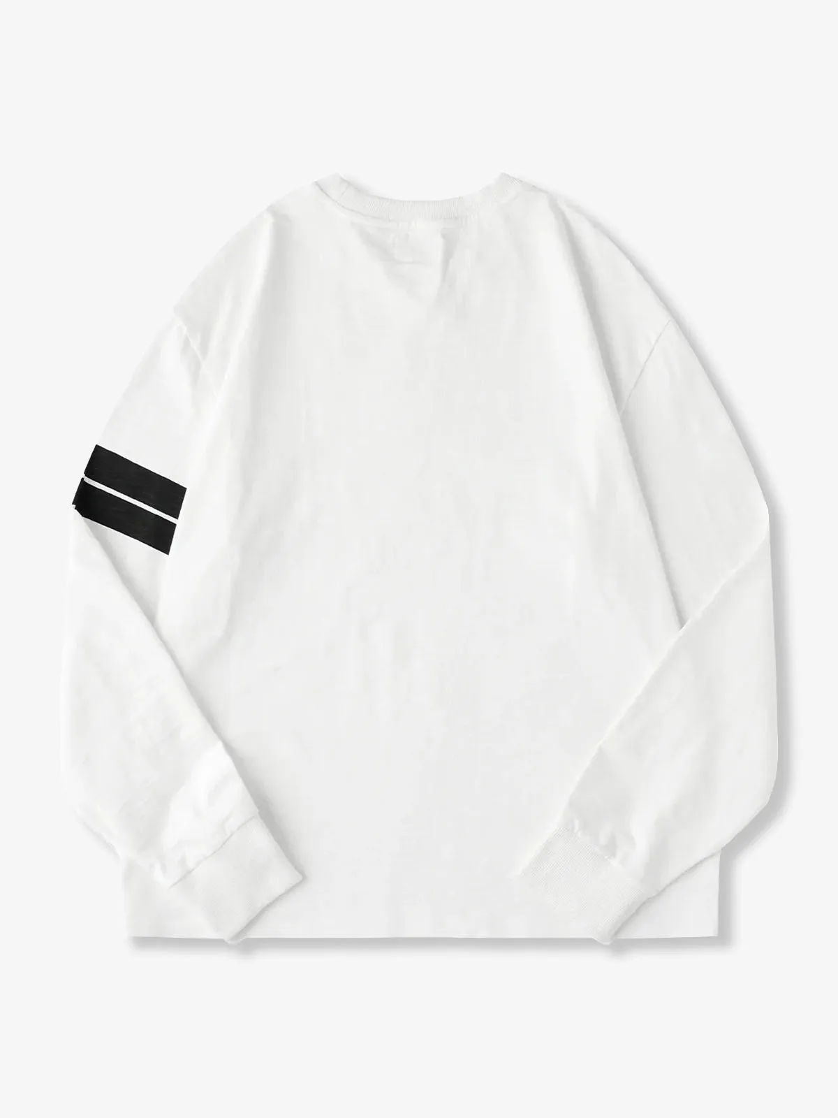 Contrast Sleeve Line Heavyweight Slub Long Sleeve Tee sold by Karaku product image thumbnail 2