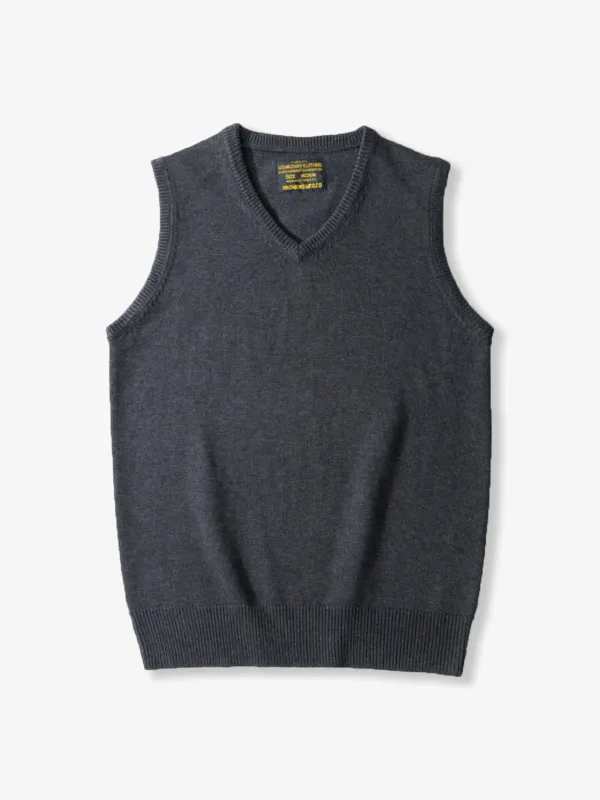 Ivy Look Wool Blend V-Neck Knit Vest sold by Karaku