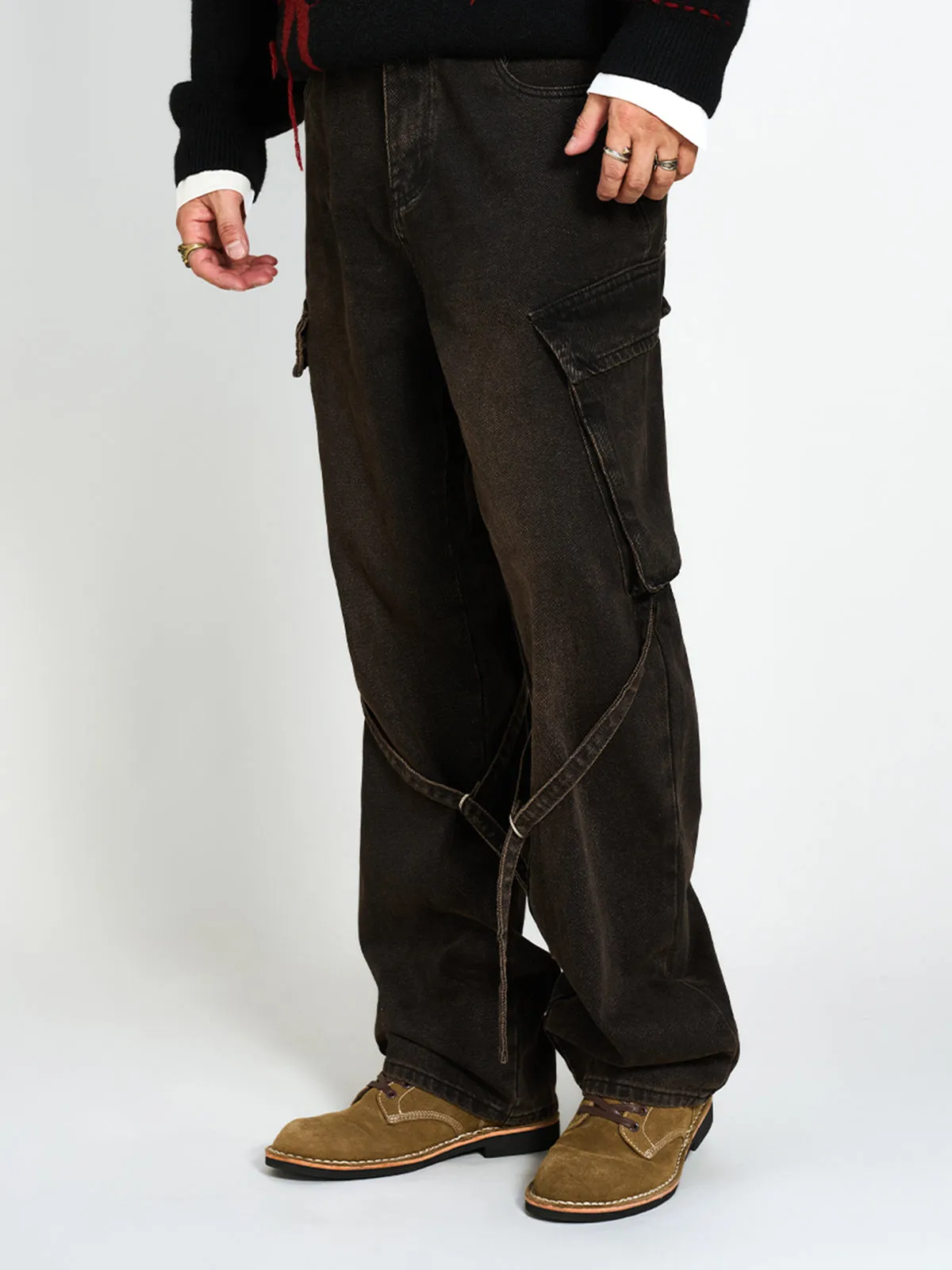 Washed Denim Pants with Side Pockets sold by Karaku product image thumbnail 4