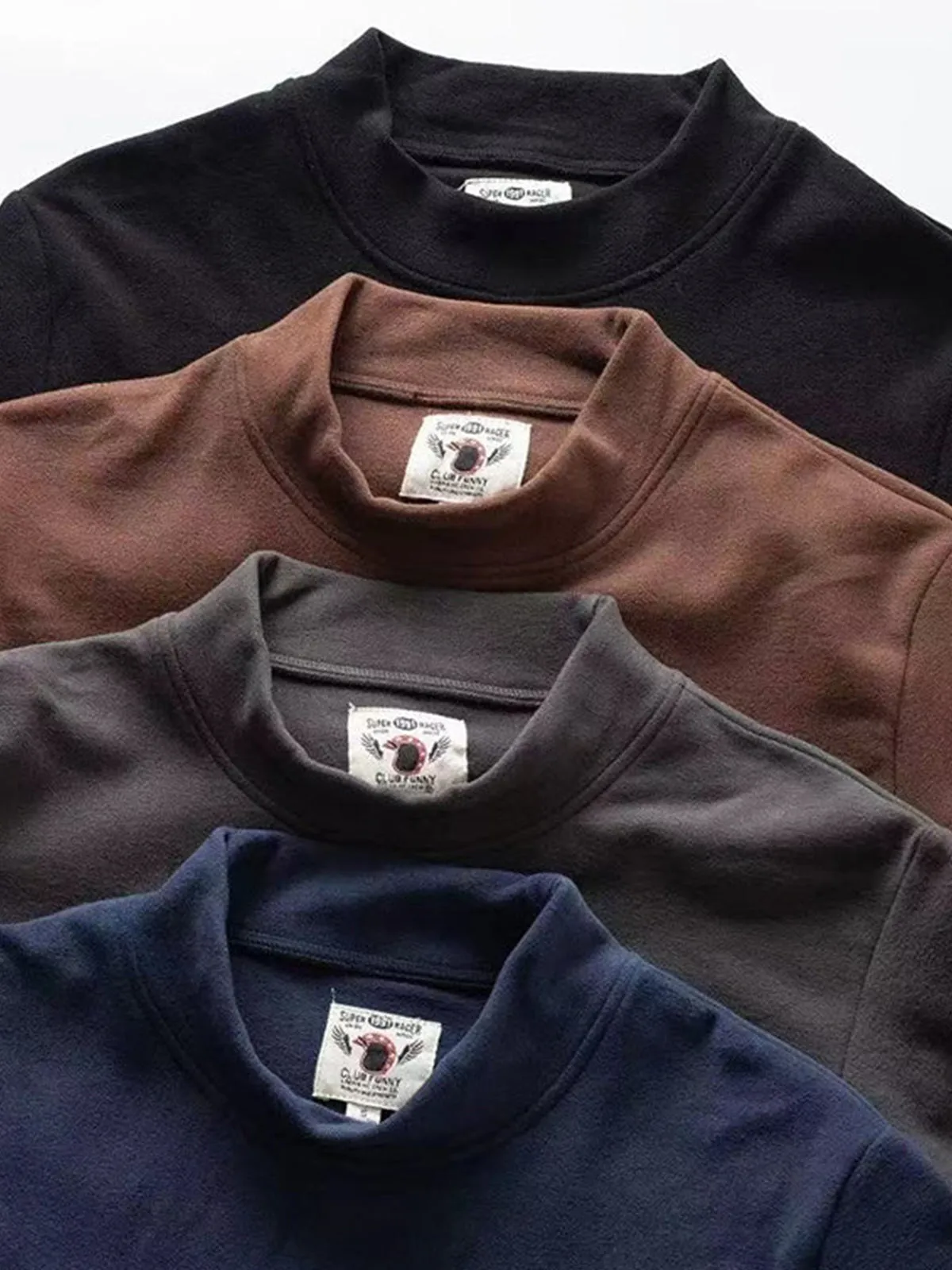 Stretch Brushed High-Neck Sweatshirt sold by Karaku product image thumbnail 4