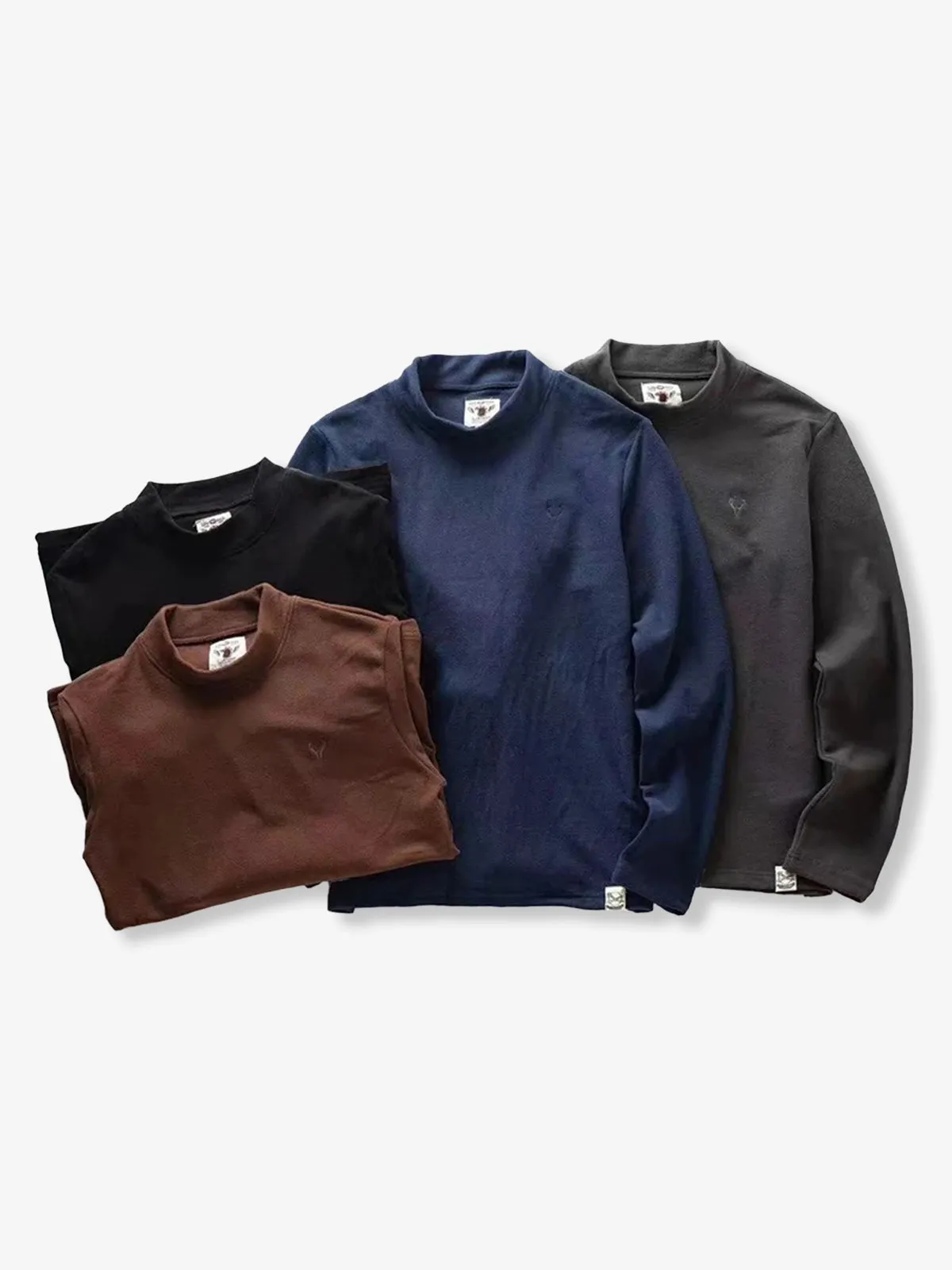 Stretch Brushed High-Neck Sweatshirt sold by Karaku product image thumbnail 5