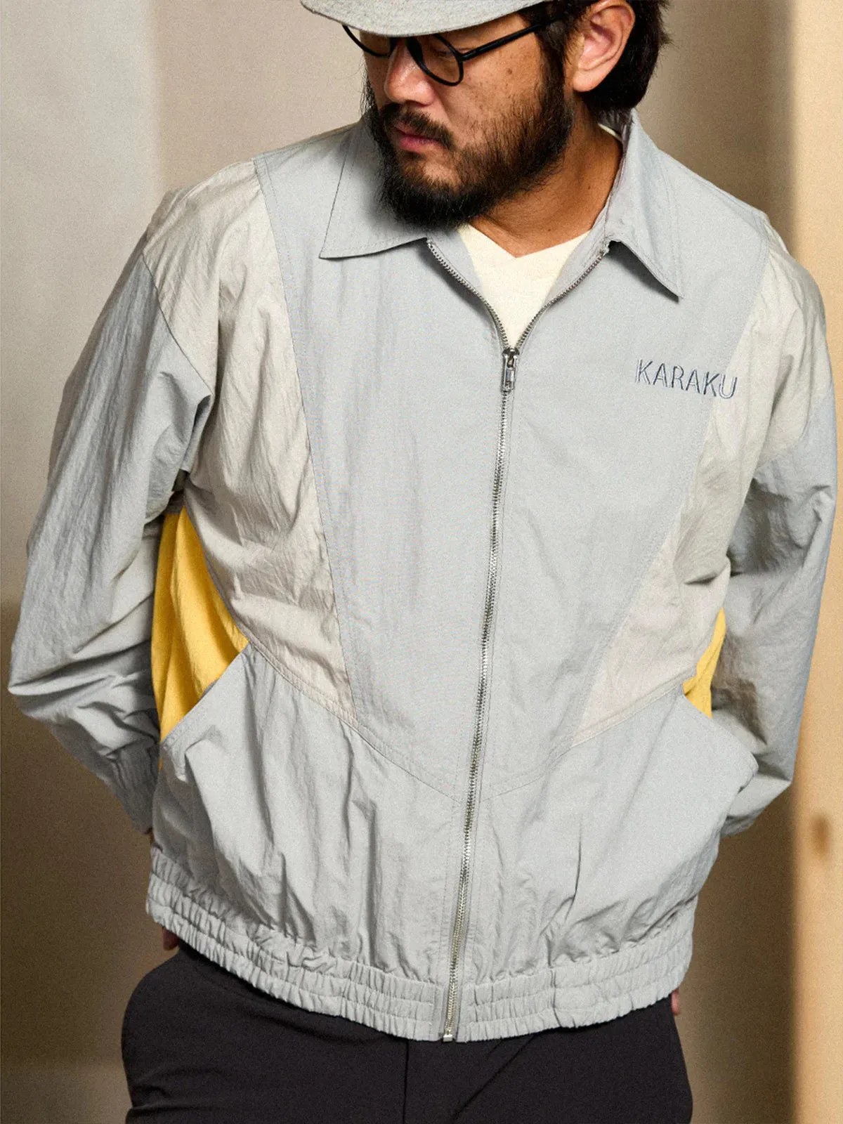 Contrast Panel Training Jacket with "KARAKU" Embroidery sold by Karaku product image thumbnail 5