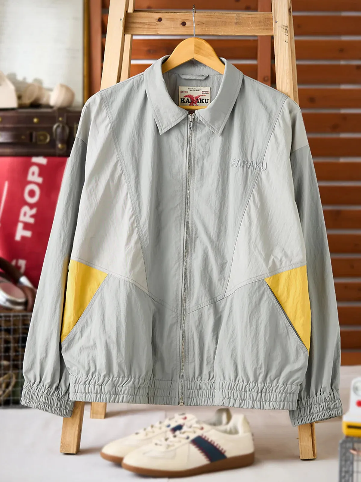 Contrast Panel Training Jacket with "KARAKU" Embroidery sold by Karaku product image thumbnail 3