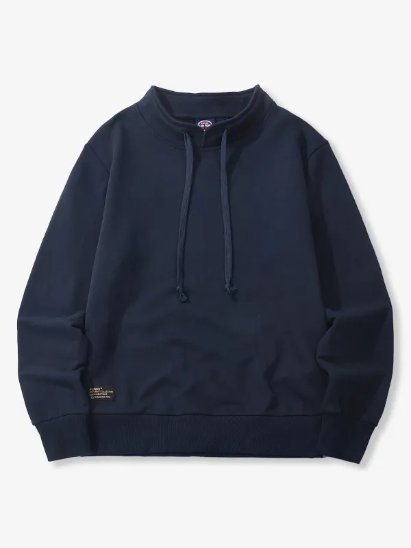 390g Heavyweight Reverse-Pile Unique-Neck Sweatshirt sold by Karaku