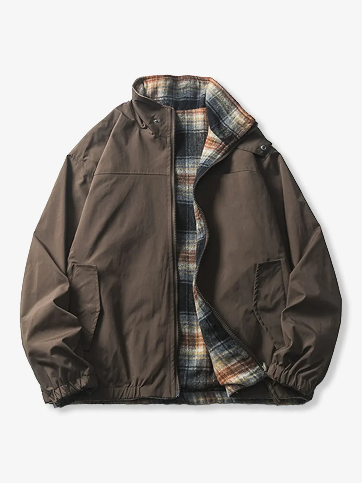 Reversible Stand-Collar Harrington Jacket sold by Karaku product image thumbnail 4