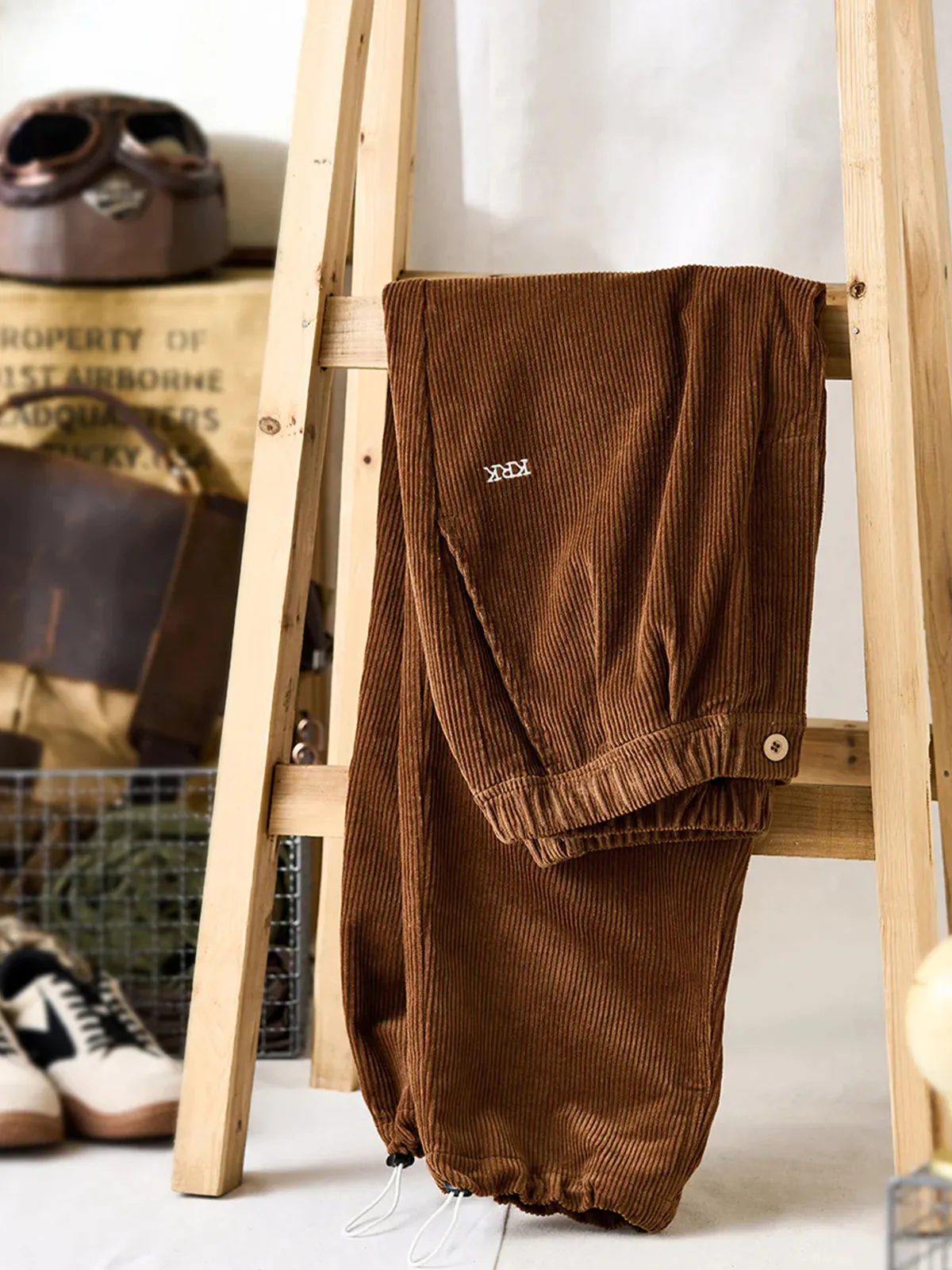 Custom Corduroy Loose-Fit Easy Pants sold by Karaku product image thumbnail 3