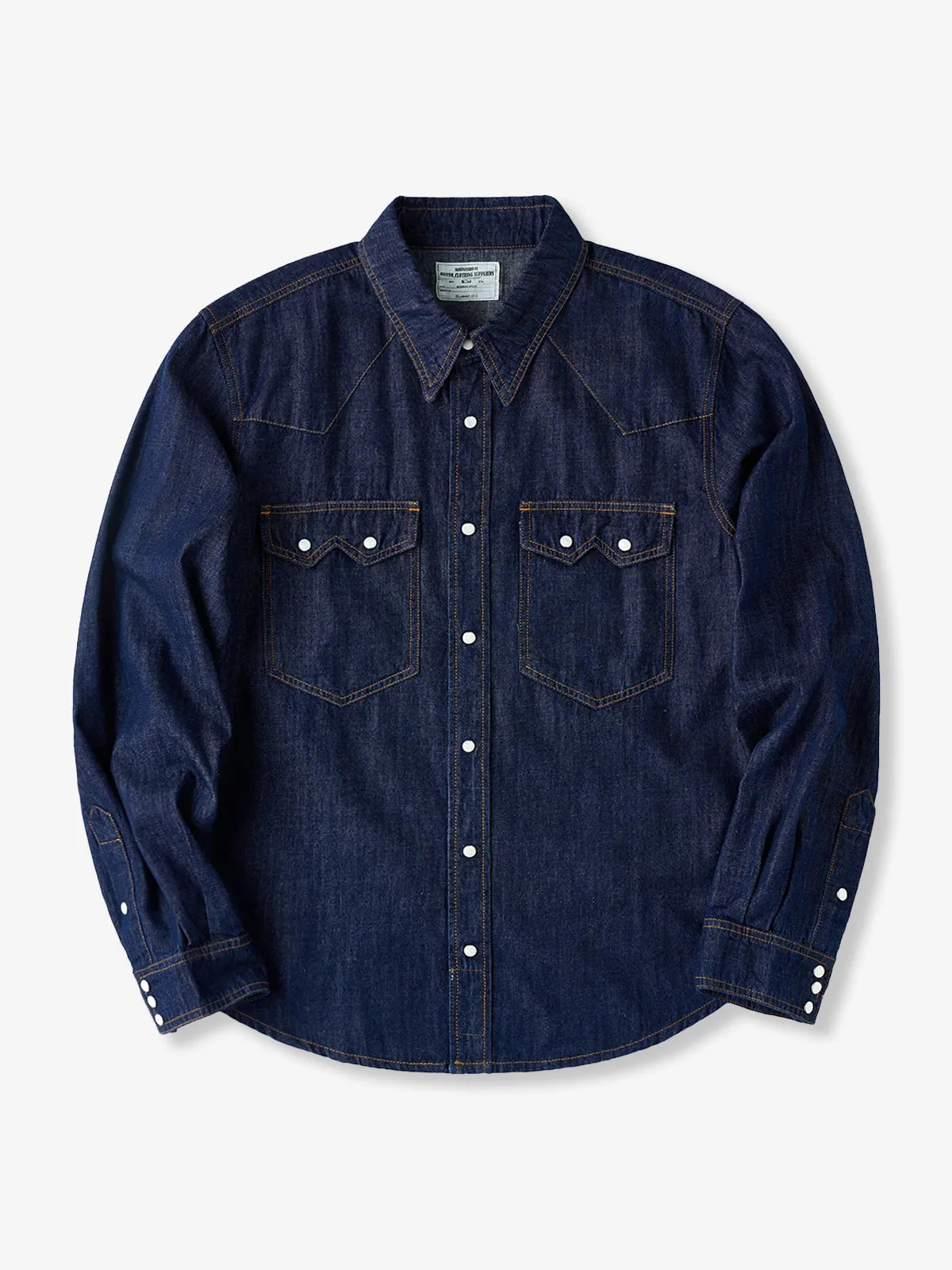7oz Slub Denim Western-Style Work Shirt sold by Karaku product image thumbnail 3