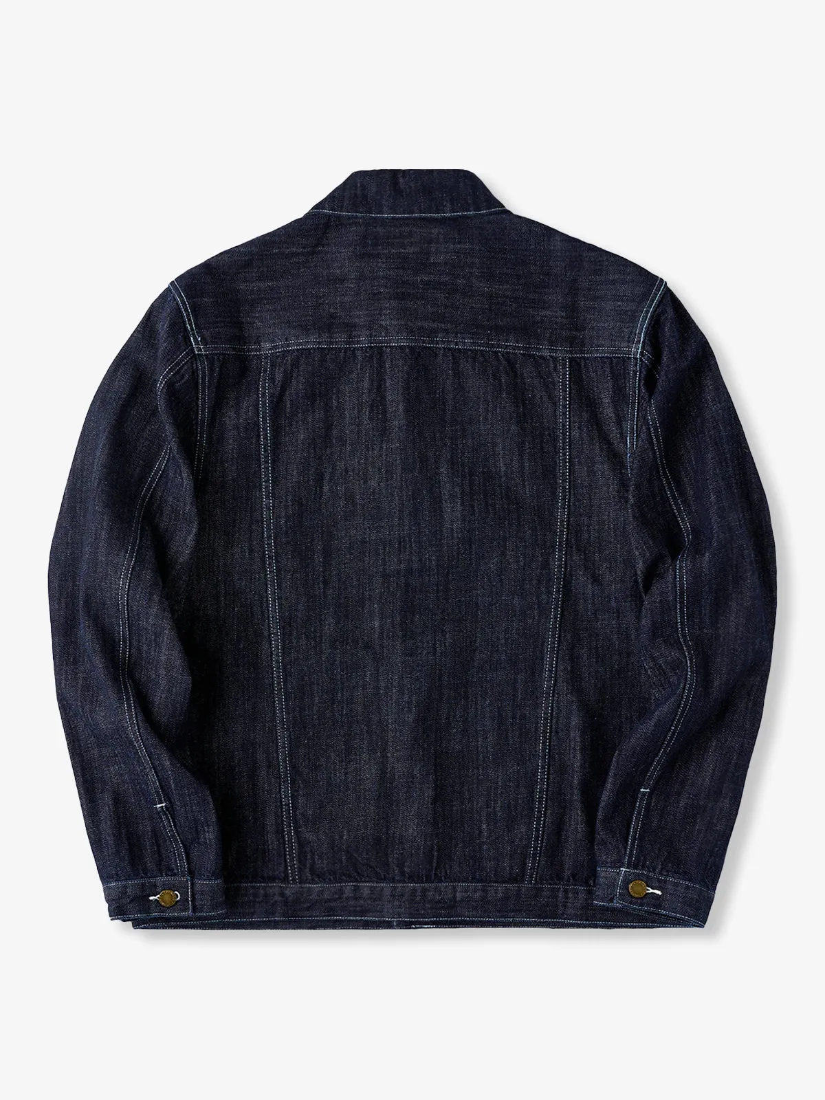 Denim Jacket with Symmetrical Pocket Stitching sold by Karaku product image thumbnail 3