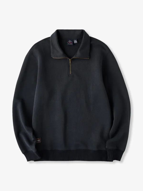 Air Layer Sweatshirt with Antique Bronze Half-Zip sold by Karaku