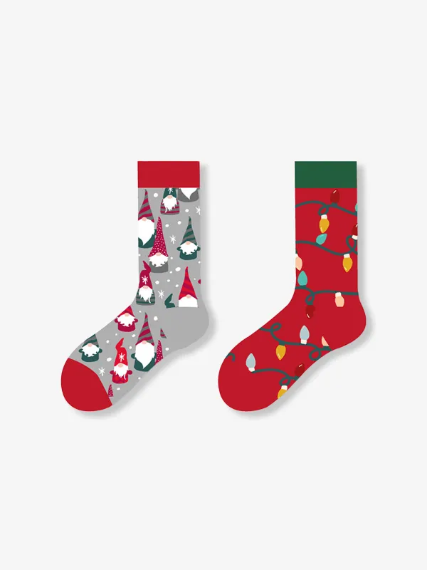 Christmas Pattern Crew Socks sold by Karaku