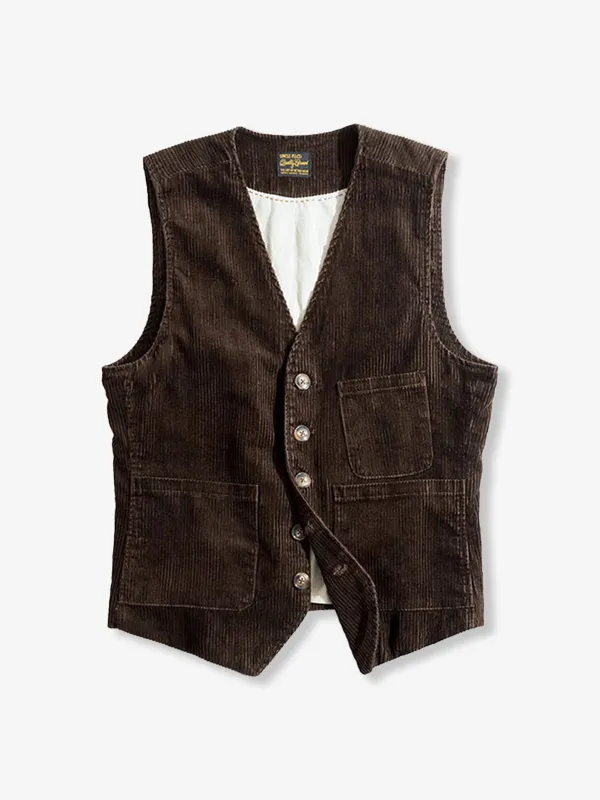 V-neck Corduroy Work Vest sold by Karaku