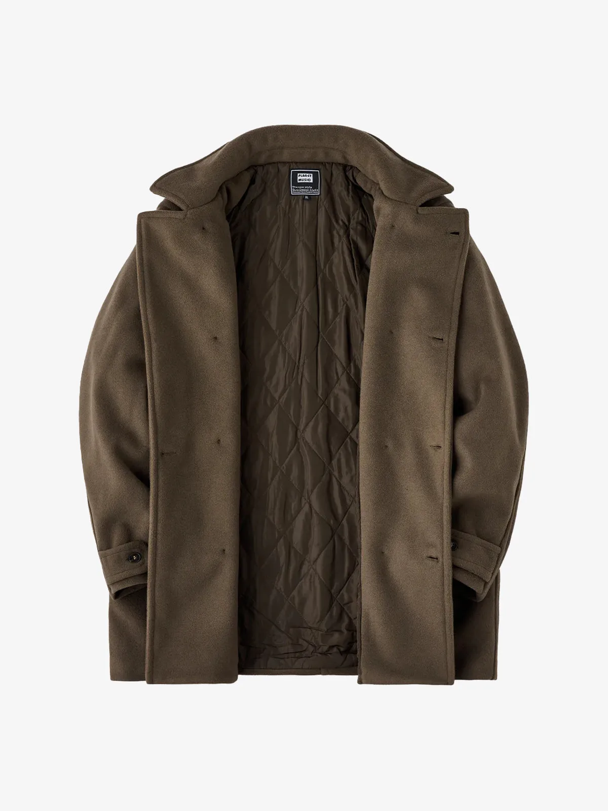 Wool Quilted Double-Breasted Coat sold by Karaku product image thumbnail 4