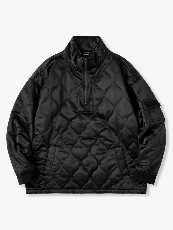 [Pre-Order] Gourd Quilted Half-Zip High-Neck Sweatshirt sold by Karaku