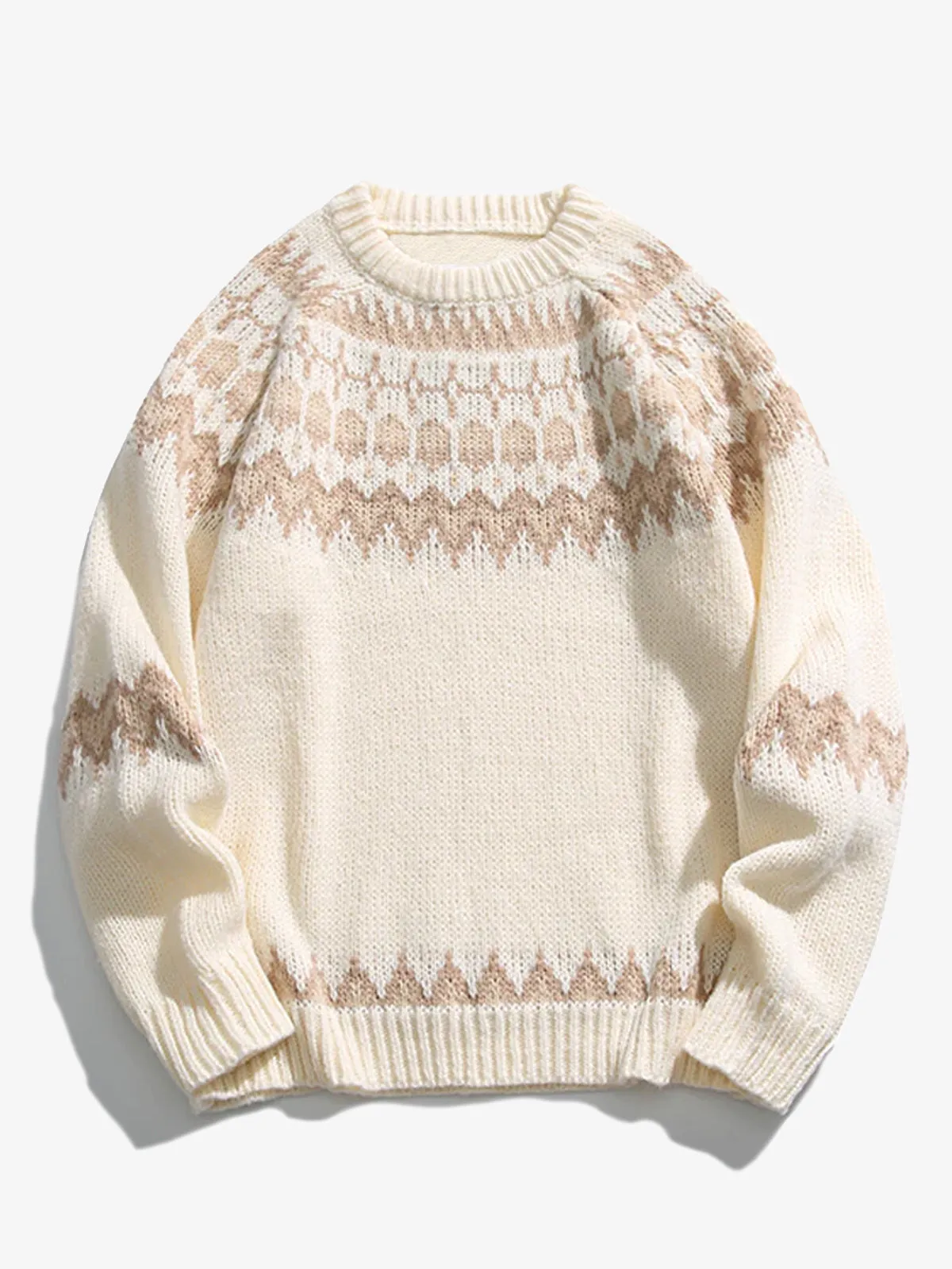 Nordic Pattern Jacquard Woven Knitted Sweater sold by Karaku