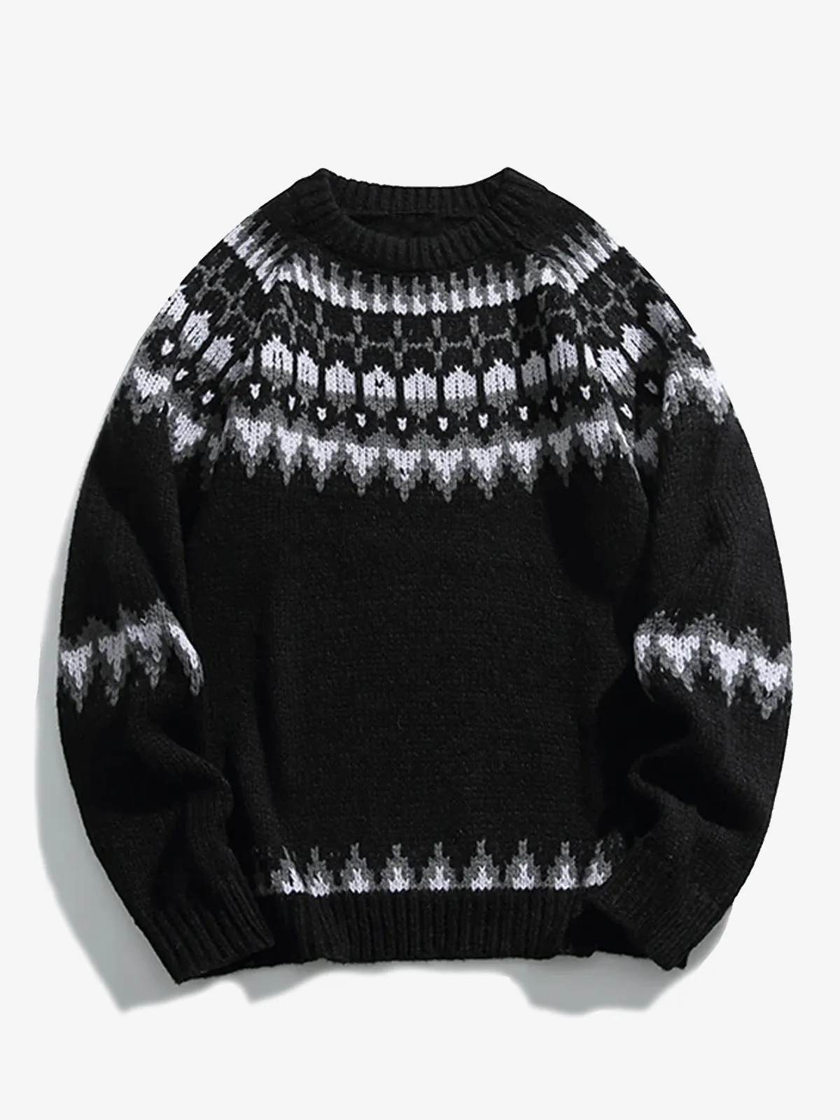 Nordic Pattern Jacquard Woven Knitted Sweater sold by Karaku product image thumbnail 2