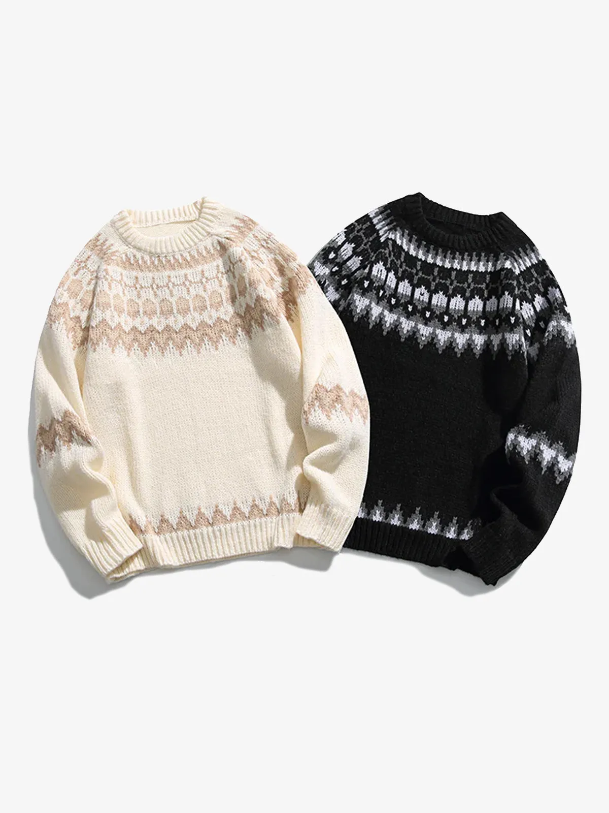 Nordic Pattern Jacquard Woven Knitted Sweater sold by Karaku product image thumbnail 5