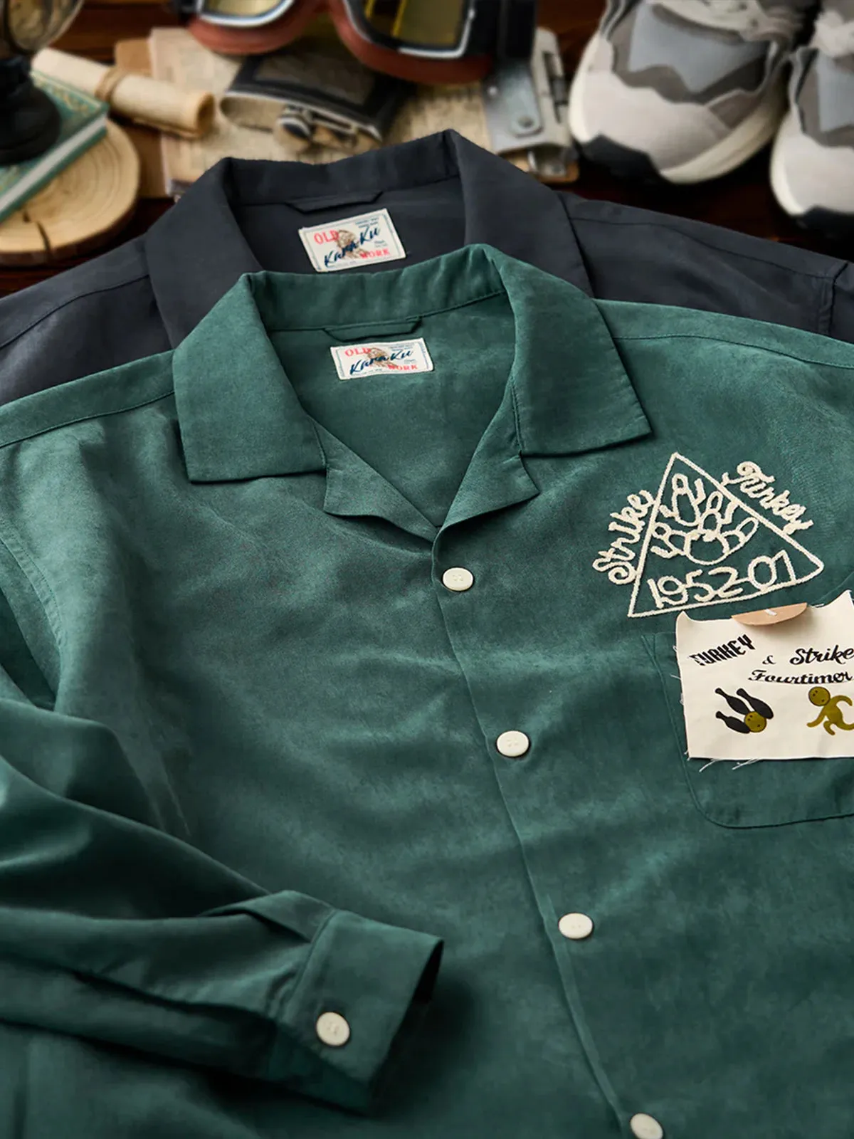 Bowling Cuban Collar Shirt sold by Karaku product image thumbnail 5