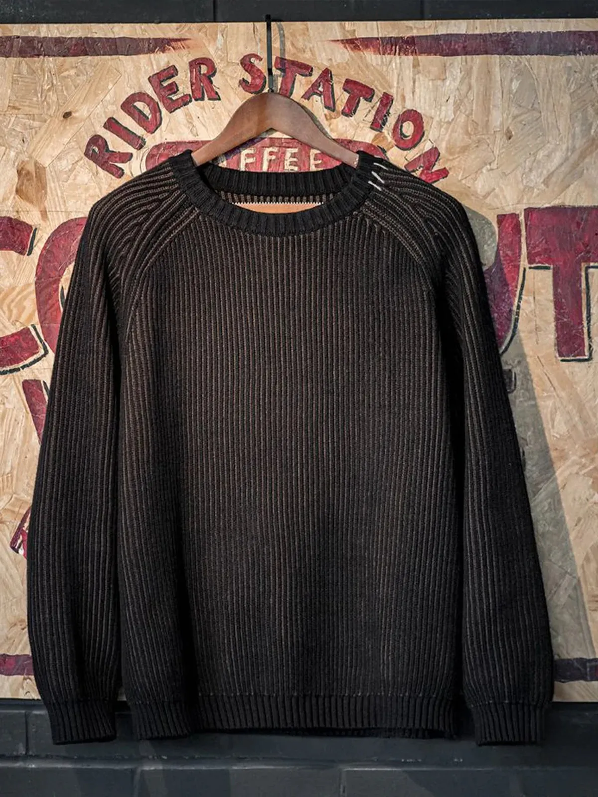 Two-Tone British Rib-Knit Sweater sold by Karaku product image thumbnail 2