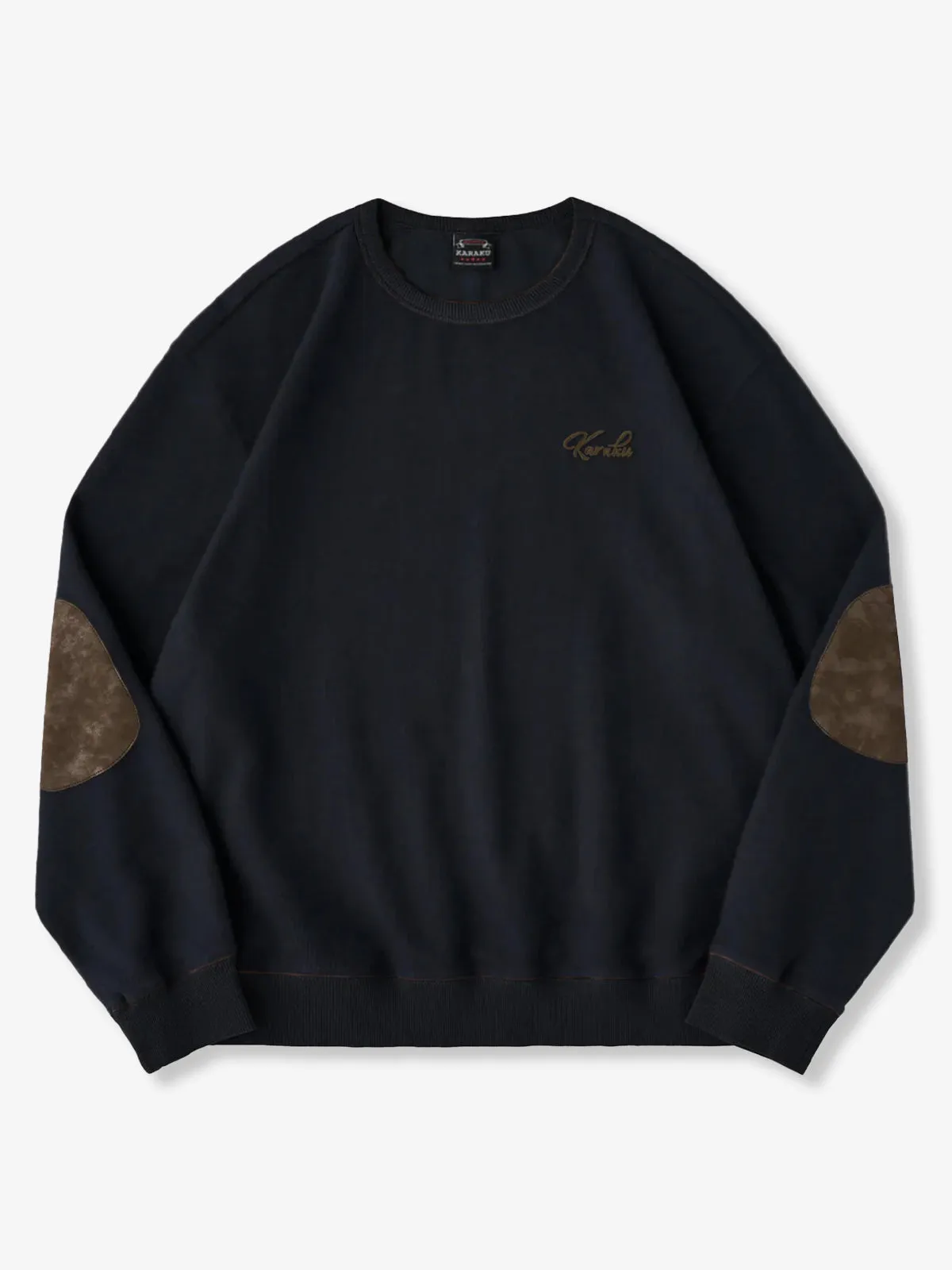 Elbow Suede Patch “Helmet Cat” Print Sweatshirt sold by Karaku product image thumbnail 2