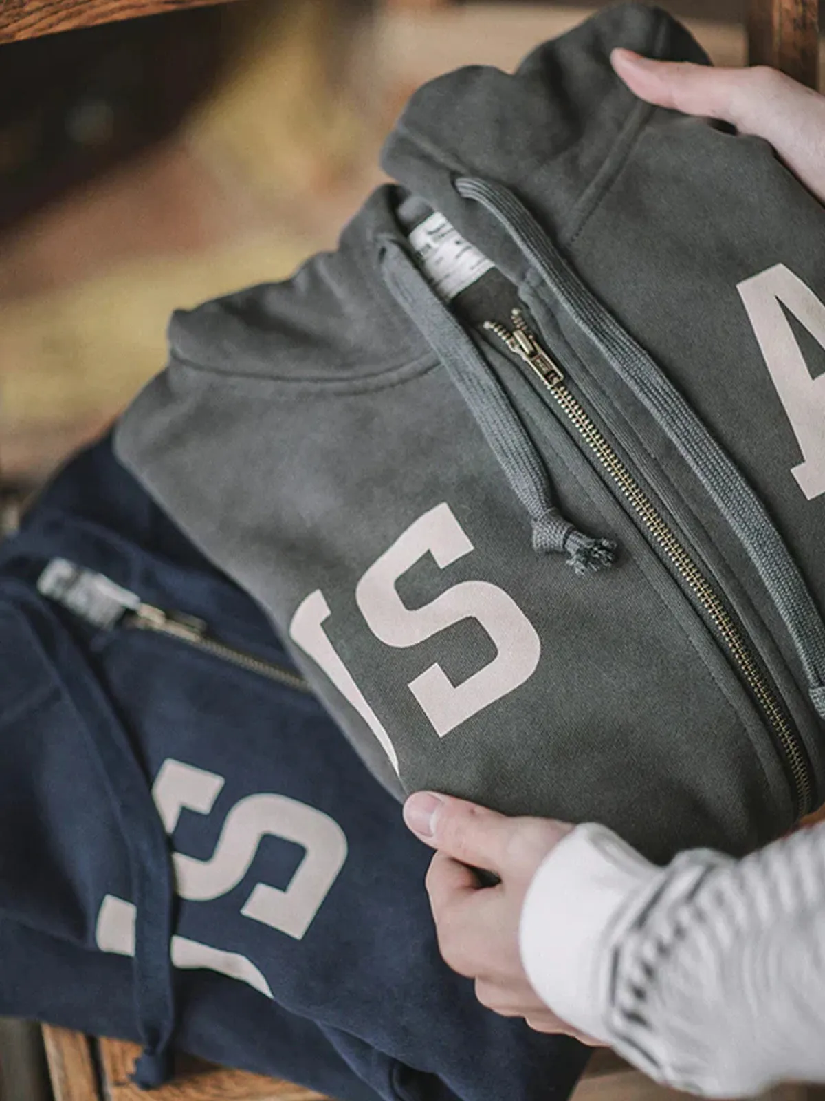 Military Print Zip-Up Hoodie sold by Karaku product image thumbnail 3