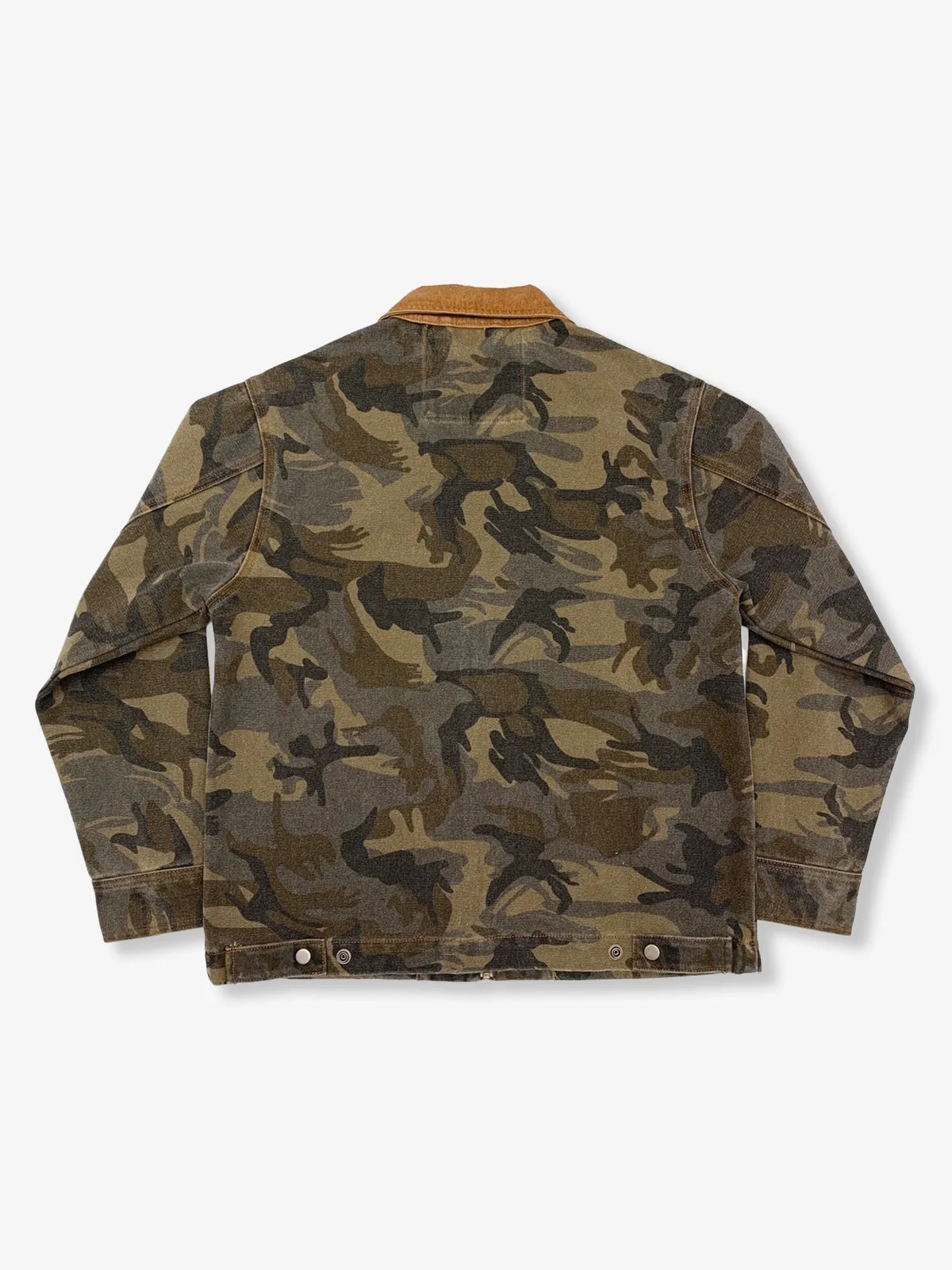 Detroit Camouflage Washed Canvas Jacket with Contrast Collar sold by Karaku product image thumbnail 2