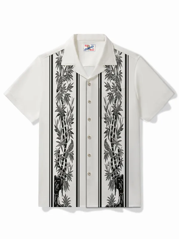 Retro Bamboo Paradise Cotton Bowling Shirt sold by Karaku