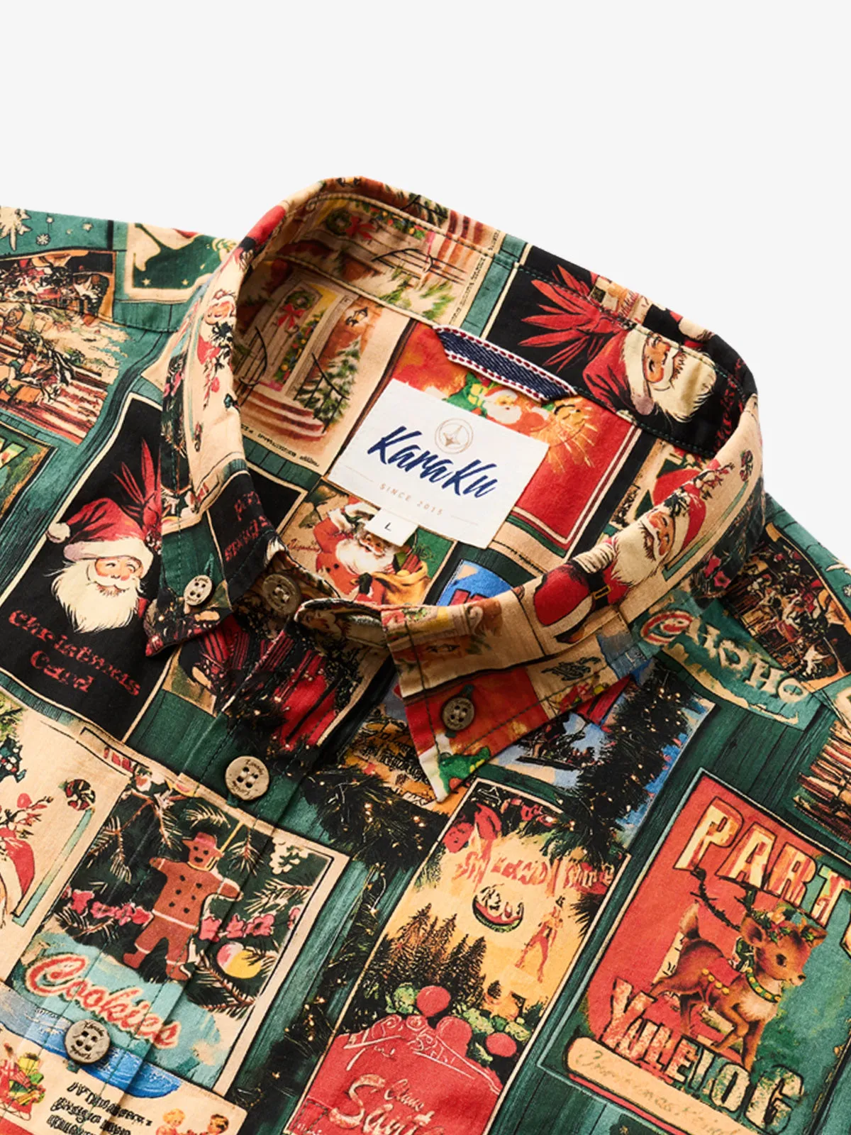 Vintage Christmas Christmas Cotton Shirt sold by Karaku product image thumbnail 3