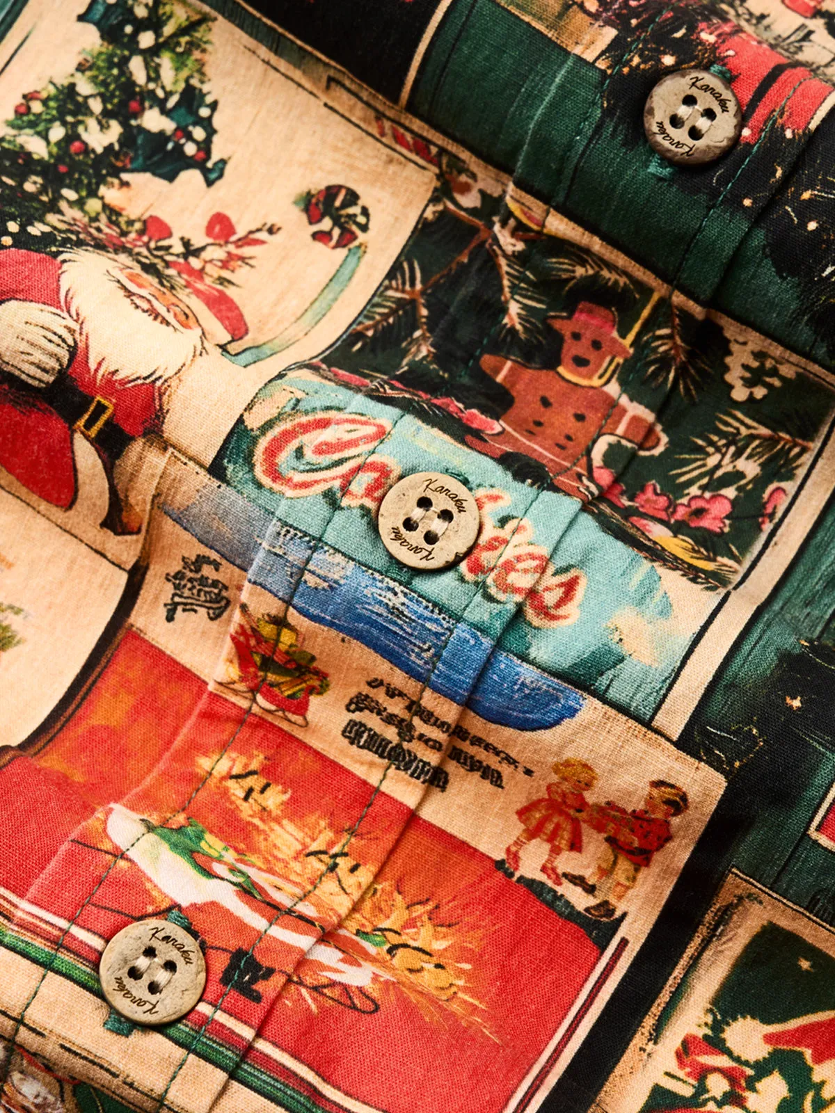 Vintage Christmas Christmas Cotton Shirt sold by Karaku product image thumbnail 4