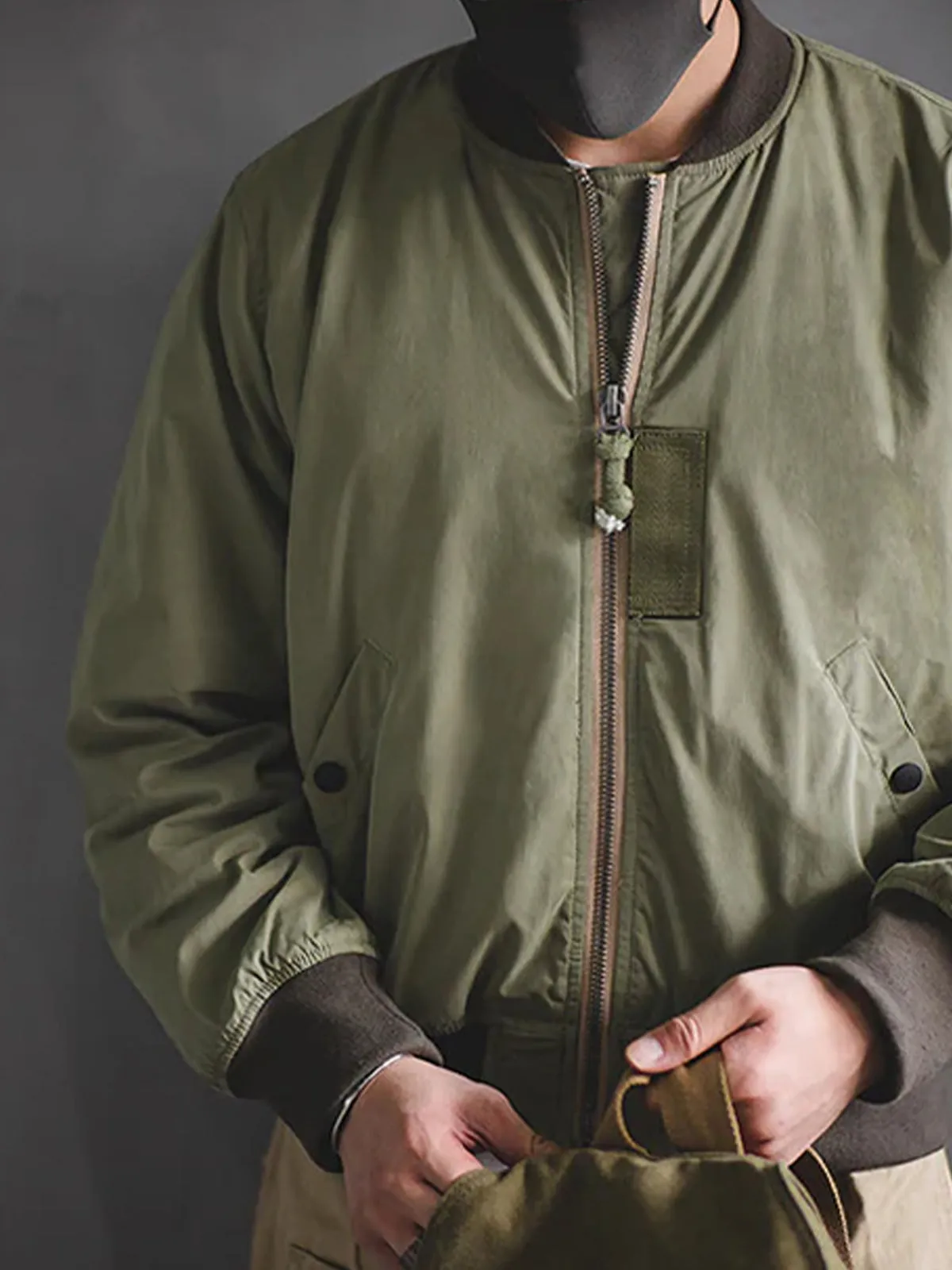 Quilted Lining Padded MA-1 Flight Jacket sold by Karaku product image thumbnail 4