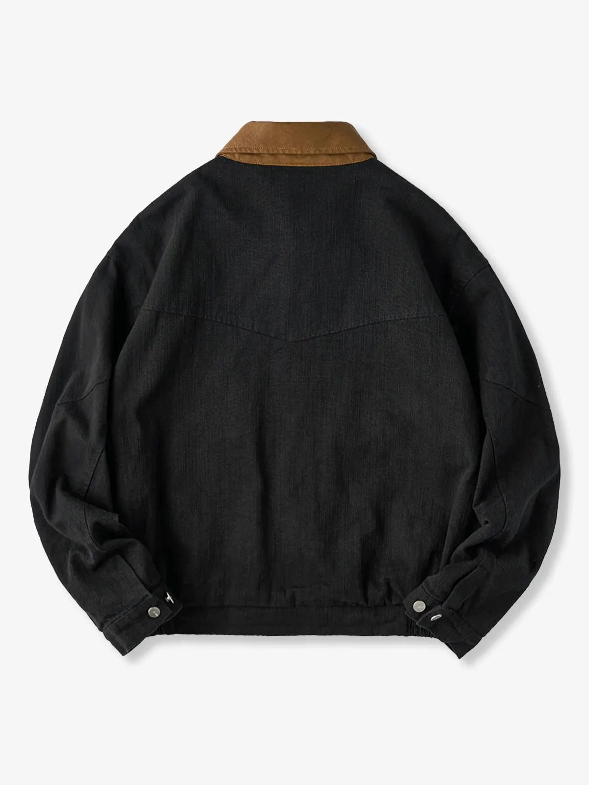 Mixed-Material Hunting Jacket with Leather-Effect Collar sold by Karaku product image thumbnail 5