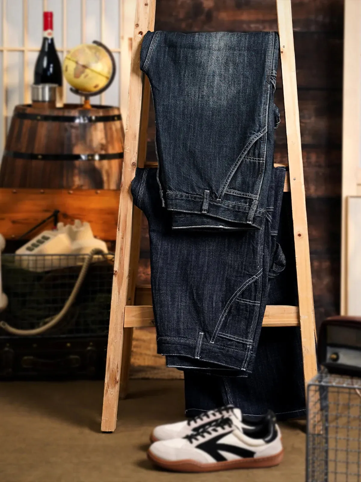 Denim Work Pants with Tool Loop sold by Karaku product image thumbnail 4