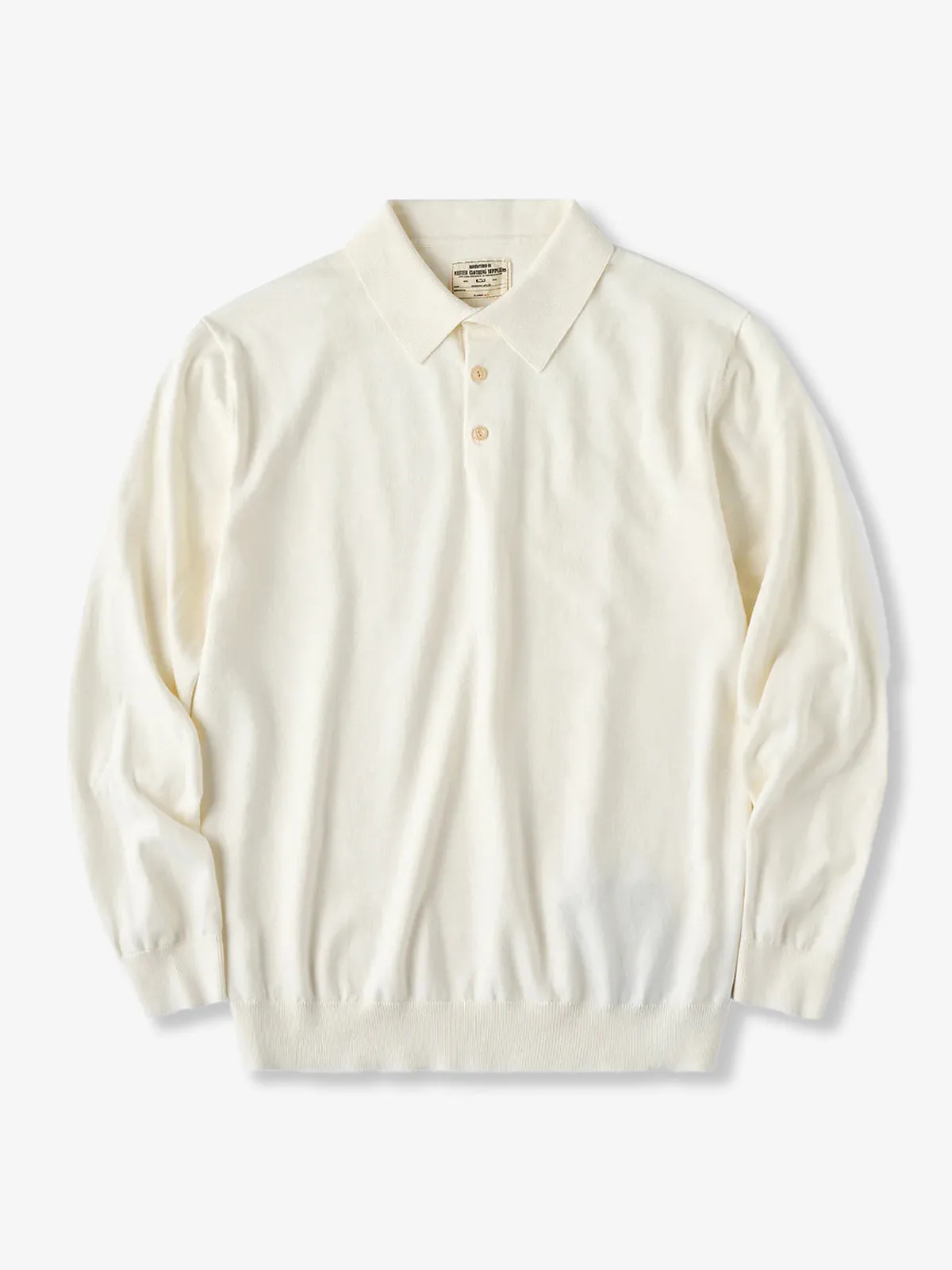 Clean-Fit Cotton Knit Polo Shirt with Shell Buttons sold by Karaku product image thumbnail 4