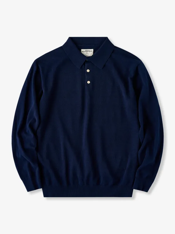 Clean-Fit Cotton Knit Polo Shirt with Shell Buttons sold by Karaku