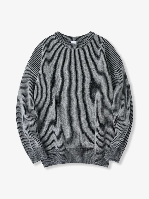 Wool-Blend Ribbed Knit Sweater sold by Karaku