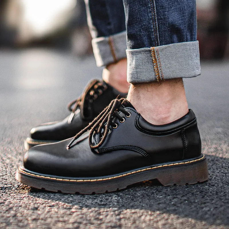 Black Genuine Leather Work Shoes sold by Karaku product image thumbnail 4