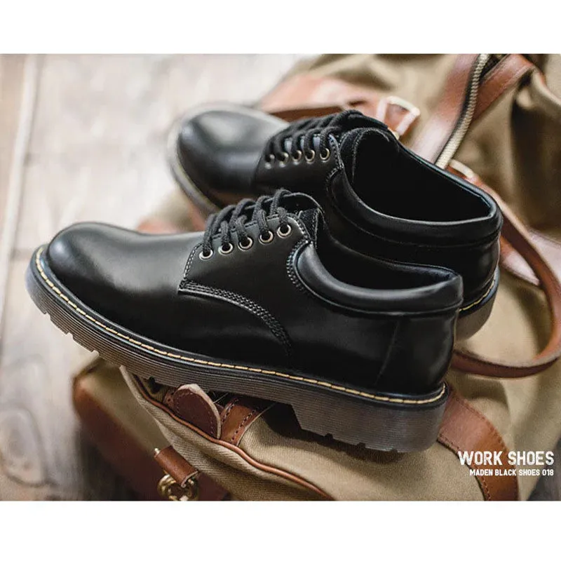 Black Genuine Leather Work Shoes sold by Karaku product image thumbnail 5