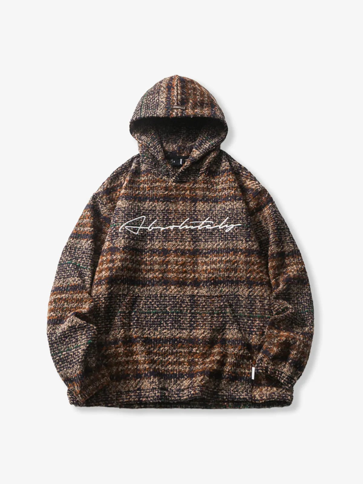 Embroidered Wool-Blend Tweed Check Hoodie sold by Karaku
