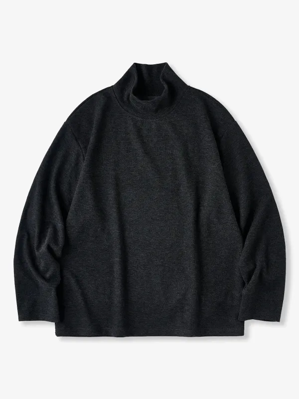 Brushed Wool-Blend High-Neck Sweatshirt made by Karaku