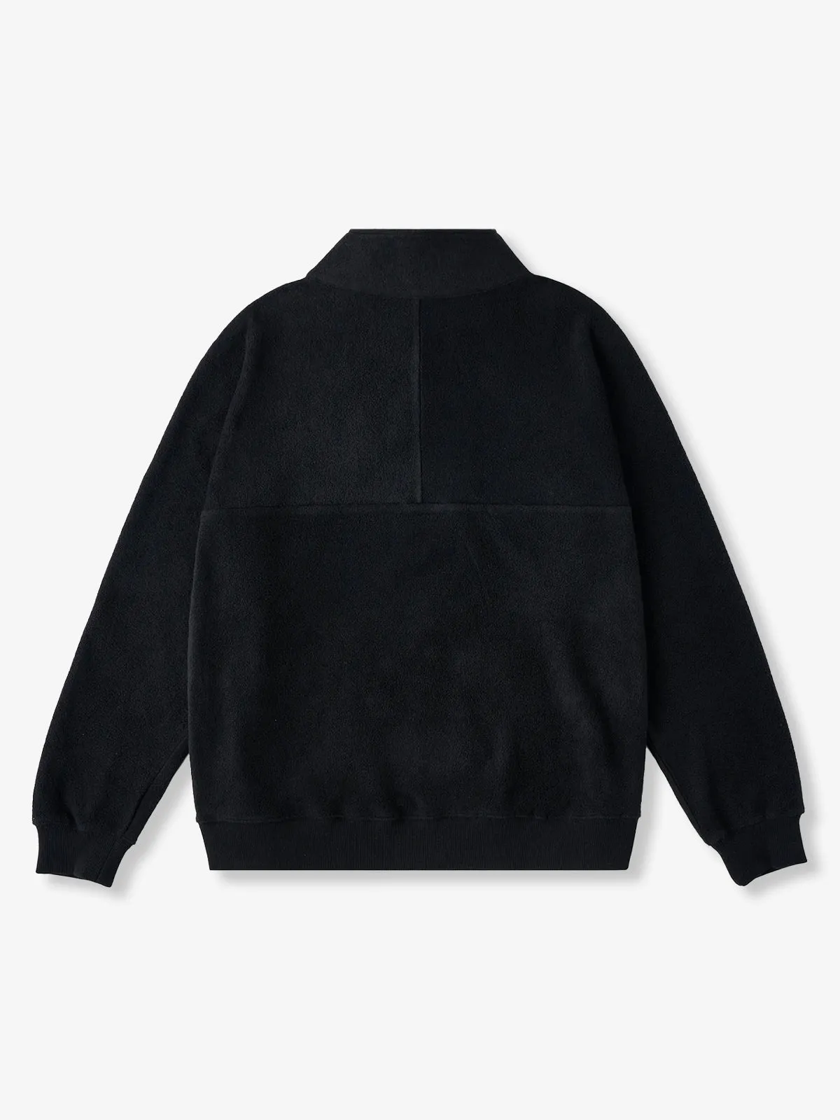 "STAY TRUE" Patch Half-Zip High-Neck Fleece Sweatshirt sold by Karaku product image thumbnail 4