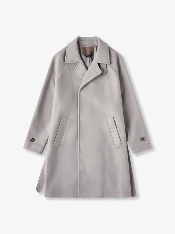 Business & Casual Balmacaan Coat with Belt and Chin Strap sold by Karaku