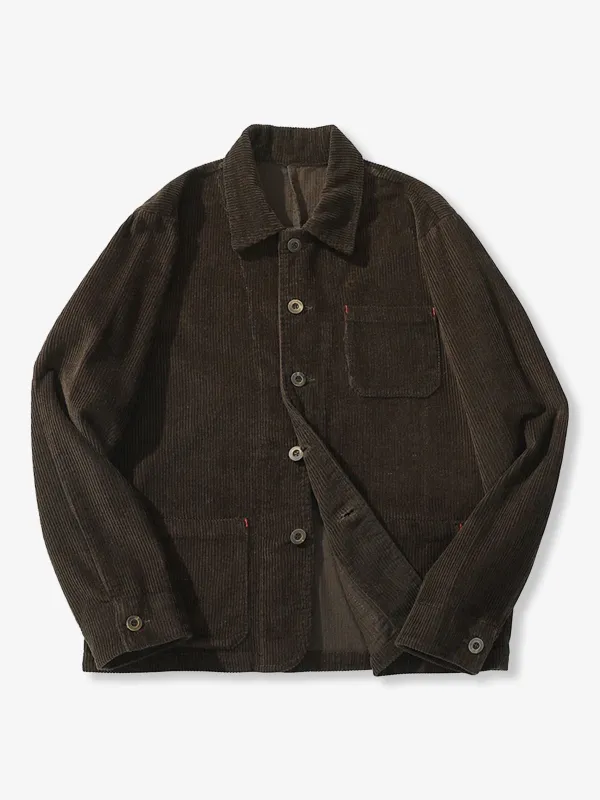 Heavyweight Corduroy French-Style Work Jacket sold by Karaku
