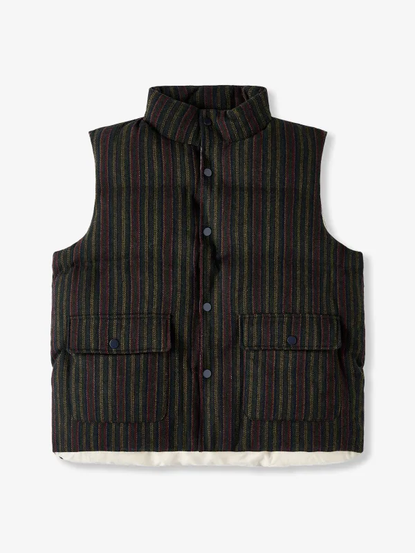 Retro-Style Brushed Stripe Jacquard Vest sold by Karaku