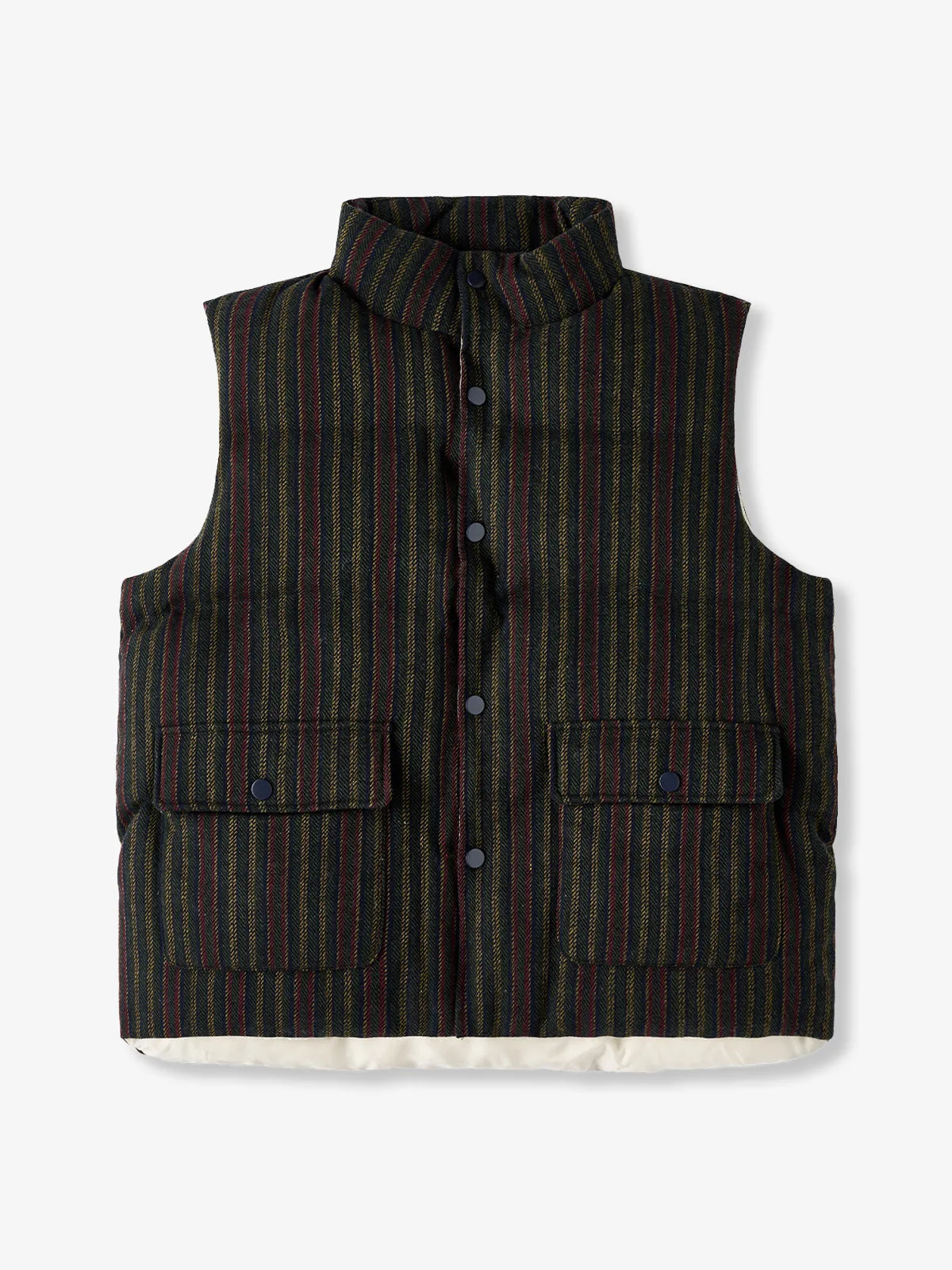Retro-Style Brushed Stripe Jacquard Vest sold by Karaku