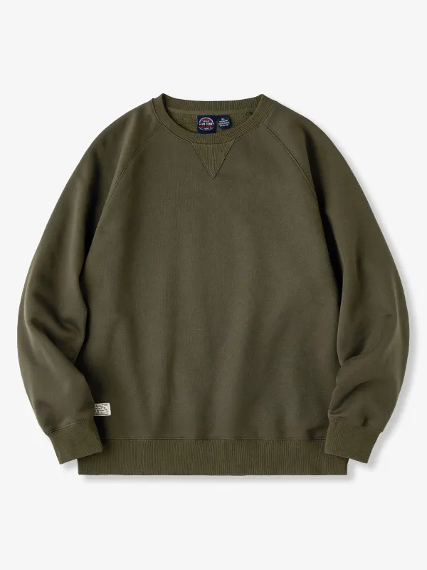 Brushed Fleece American Casual Heavyweight Navy Crewneck Sweatshirt sold by Karaku