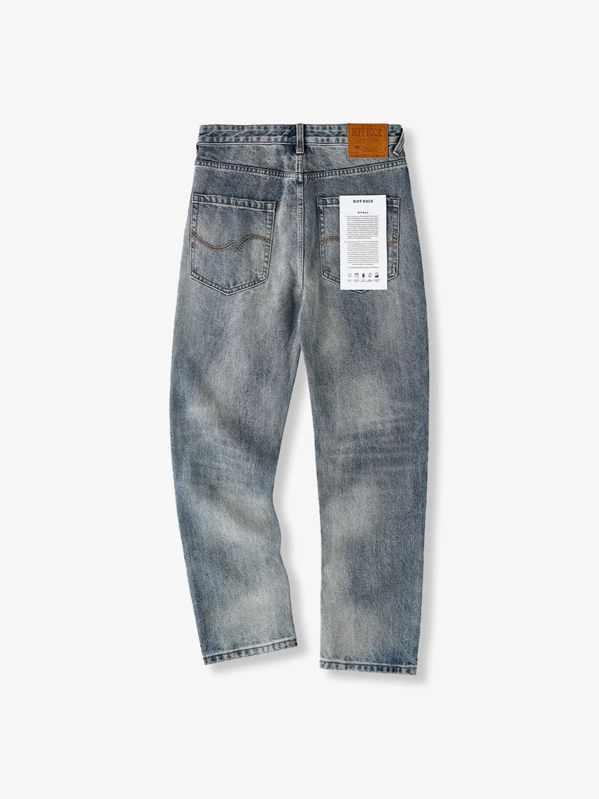 Washed & Distressed Straight Denim Pants sold by Karaku product image thumbnail 2